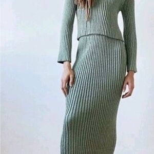 Anthropologie Sage Ribbed Maxi Dress